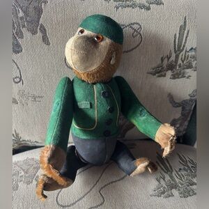 Green and Brown Plush Monkey Toy